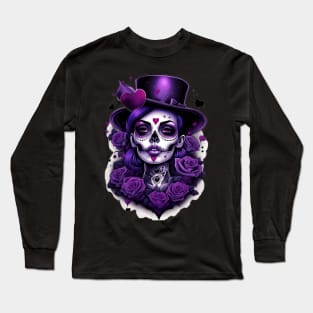 Calavera- Morada 05 Long Sleeve T-Shirt